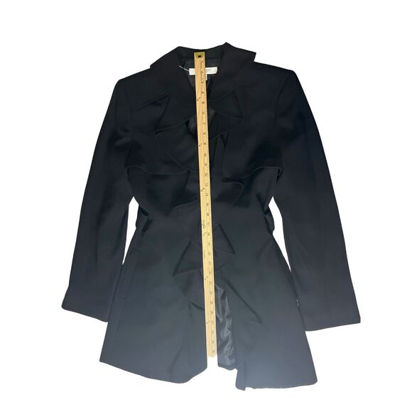 Nine West Black Ruffle Front Blazer – Women’s Size 16 – Classic Tailored Jacket - Picture 4 of 7